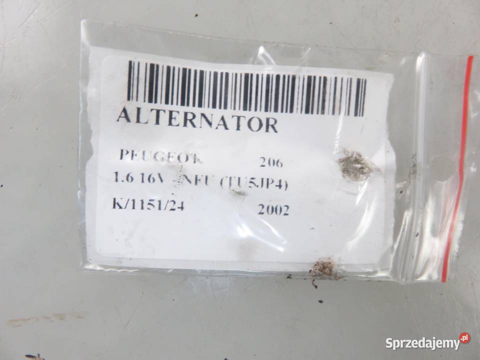 ALTERNATOR PEUGEOT 206 16 16V 9636204480