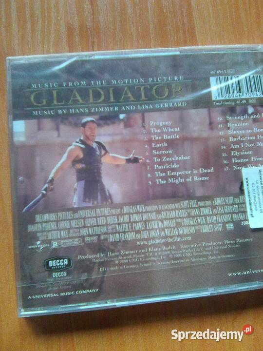 Gladiator Miusic from The Motion Picture folia CD Warszawa sprzedam