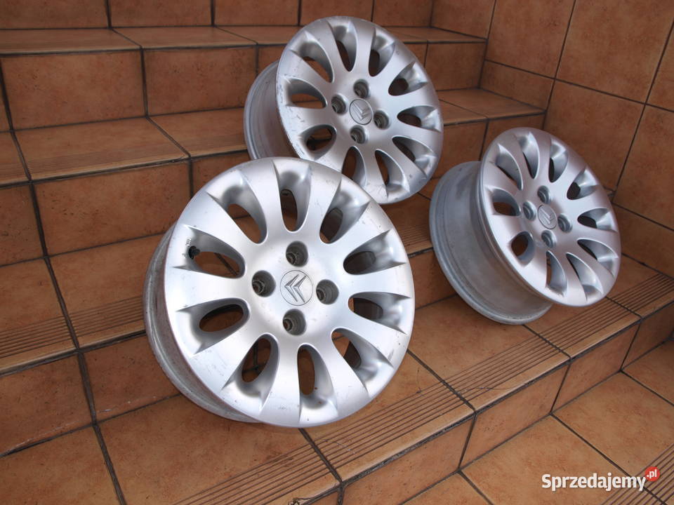 Citroen felgi alufelgi 15 oryginalne 3 sztuki aluminiowe Kalisz