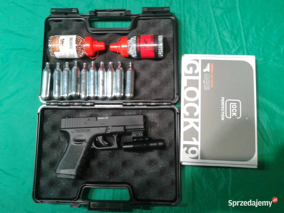 Wiatrówka GLOCK CO2duży zestaw NOWY Gniezno sprzedam