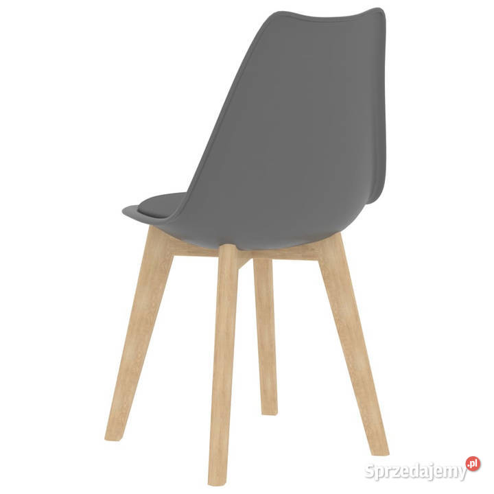 Krzesła stołowe 2 szare plastikowe WM244785 Warszawa sprzedam