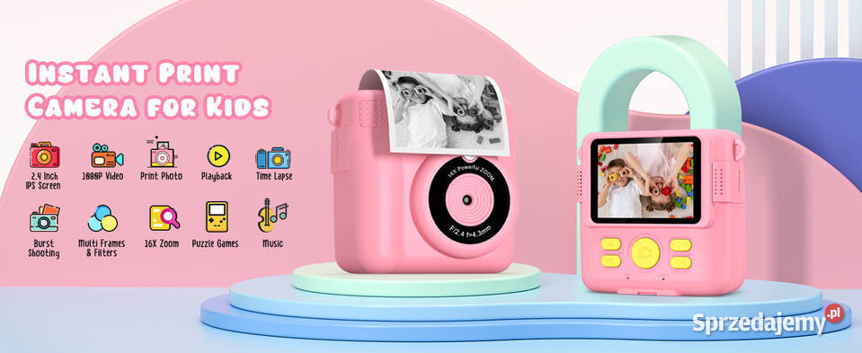 Aparat dzieci aparat natychmiastowy 1080P Łódź