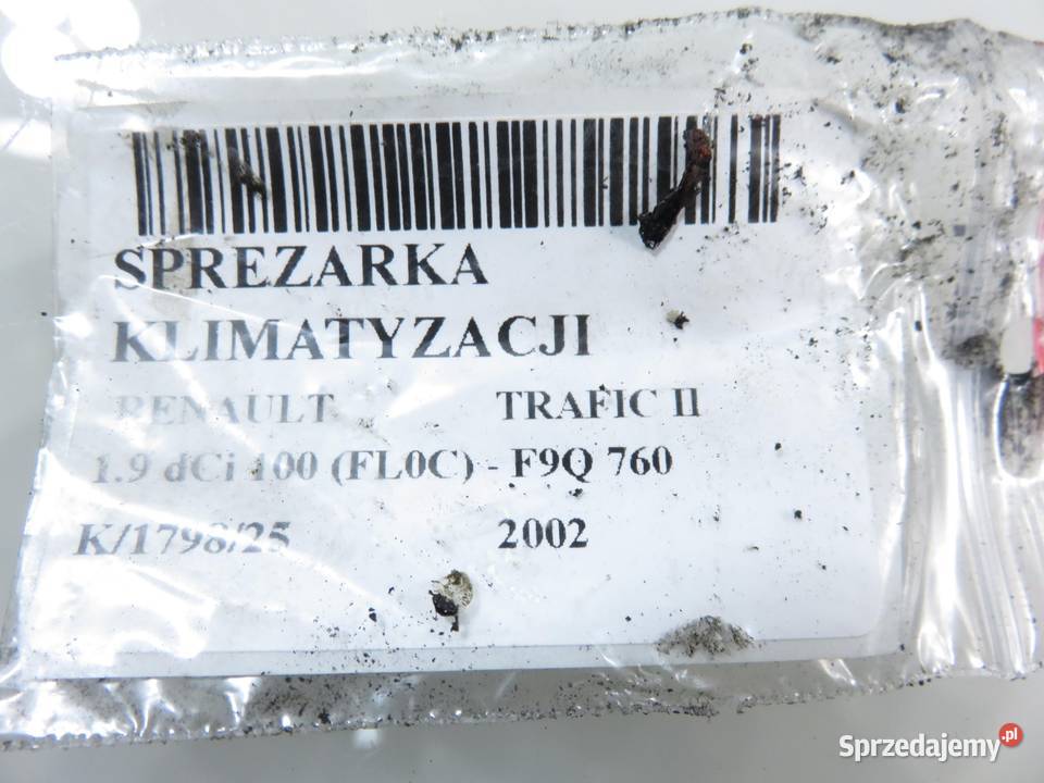 KOMPRESOR KLIMATYZACJI RENAULT TRAFIC II 19 dCi sprzedam