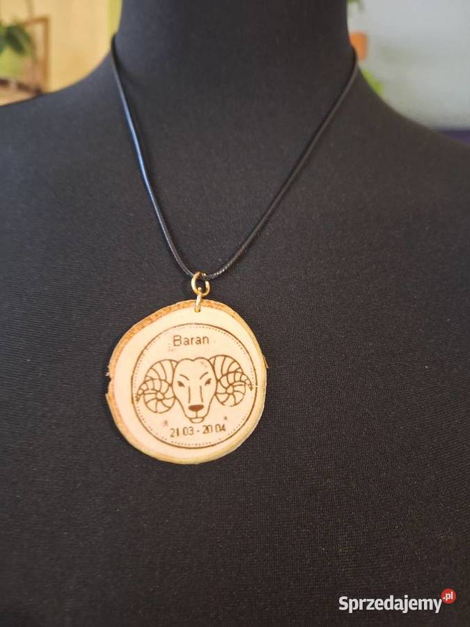 Zawieszka na rzemyku znak zodiaku Baran Strzyżów