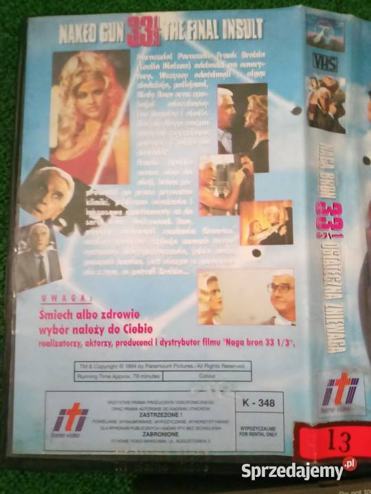 Kaseta VHS film Naga broń 33 13 ostateczna Pozostałe