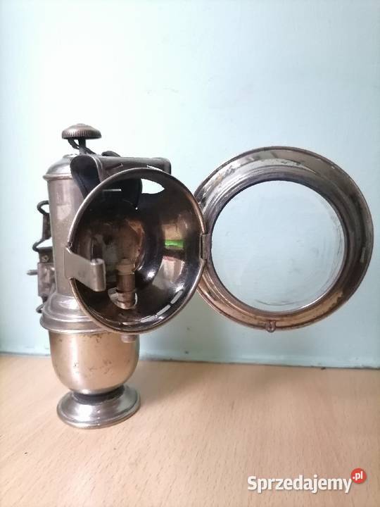 Stara lampa rowerowa na karbid Kraków