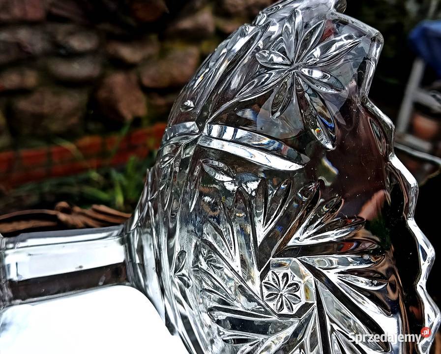 Piękna patera owocarka kryształowa na stopie Klenica sprzedam