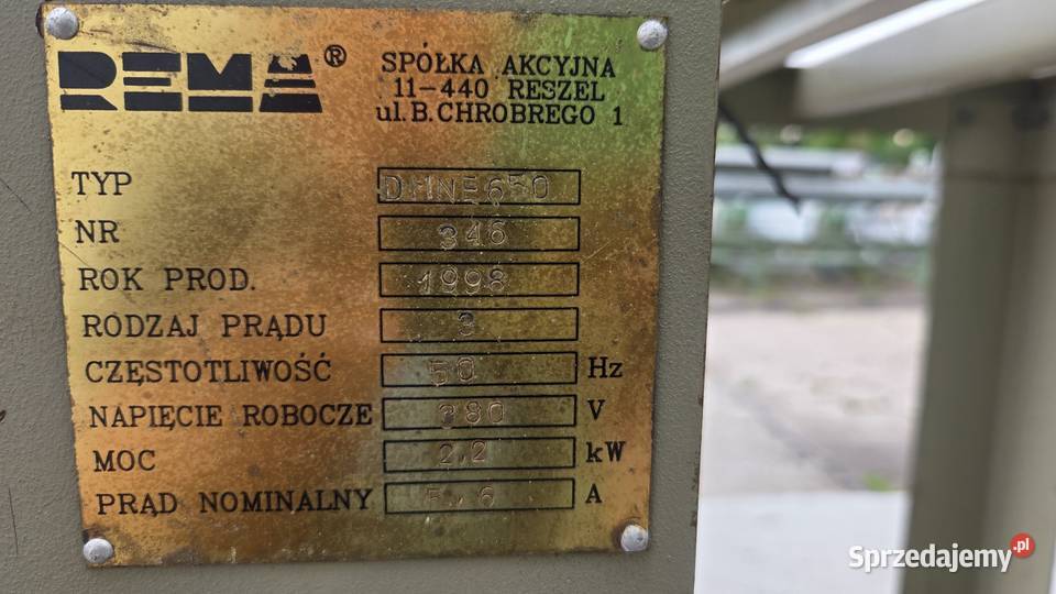 Pila radialna REMA DMNE65035 22 kW 380V 1998 Karsin sprzedam