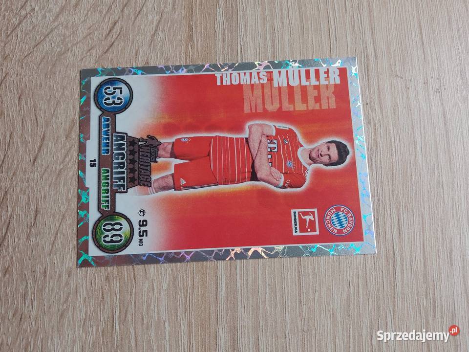 Karta piłkarska Thomas Muller bundesliga srebrna małopolskie