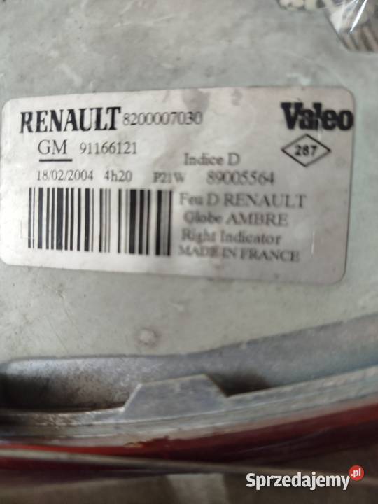 KIERUNKOWSKAZ PRAWY LEWY RENAULT TRAFIC II mazowieckie Chynów sprzedam