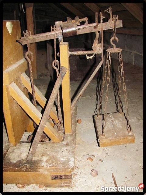 Waga dziesiętna rolnicza szalkowa z odważnikami Płock