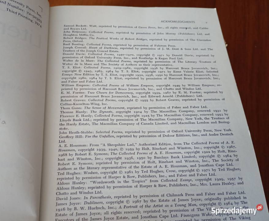 Modern British literature Kermode Hollander Gdańsk