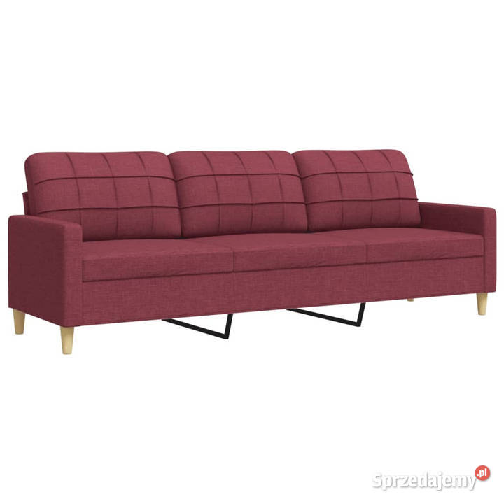 Sofa 3osobowa winna czerwień 210 cmtapicerowana Warszawa sprzedam