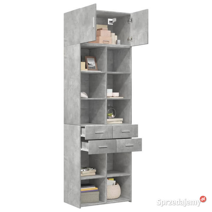 Szafka szarość betonu 70x425x225 materiał