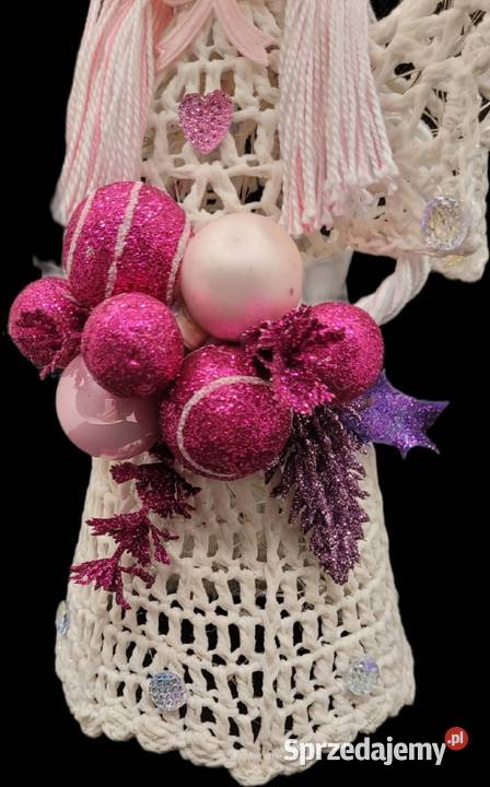 Świąteczny Anioł 24 ręcznie wykonany małopolskie Krzywaczka