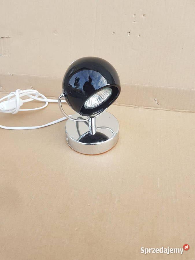 Lampka stołowa TV KULKA czarna SZKŁO mała FAJNA mazowieckie