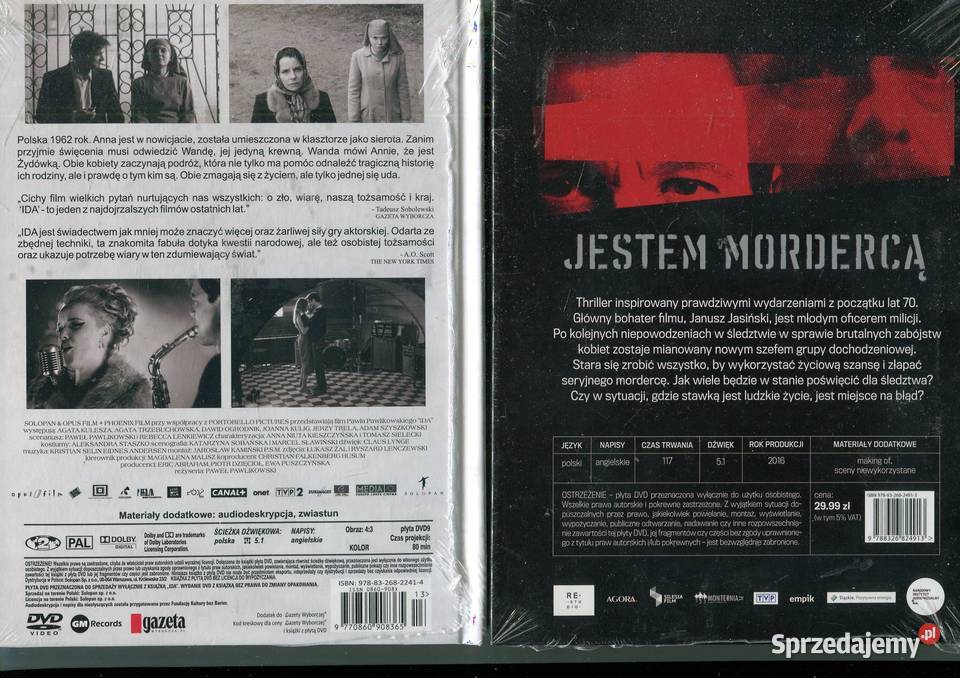 Ida Jestem mordercą 2 Filmy DVD Szczecin sprzedam