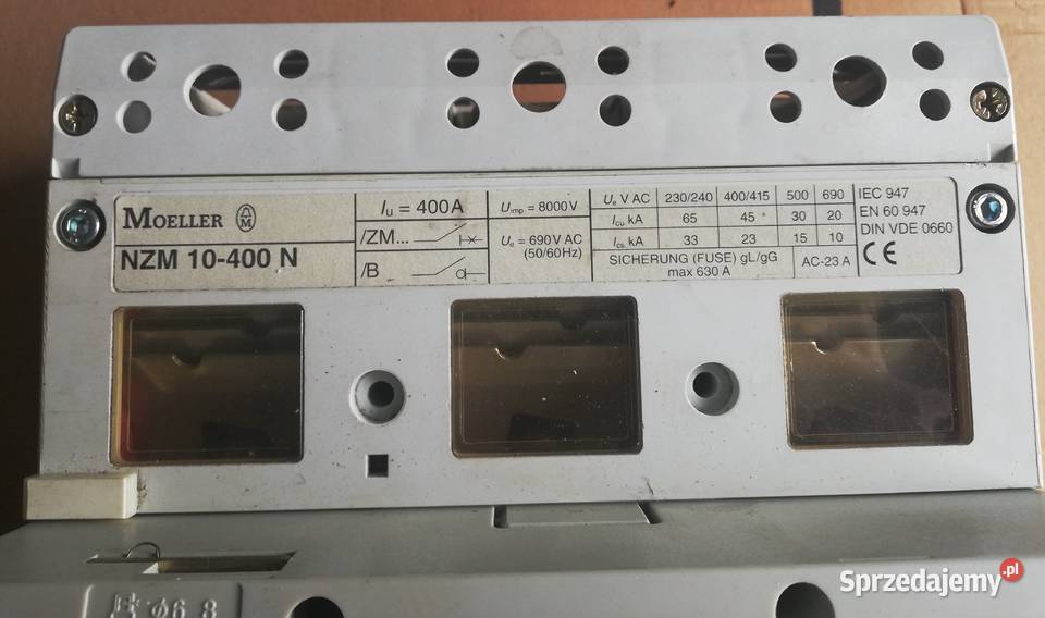 Moeller NZM10400N ZM250NZM10 Elektryka i akcesoria