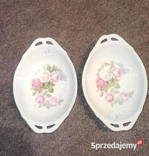 Porcelanowa miseczka paterka Owalna Z różami Na sprzedam