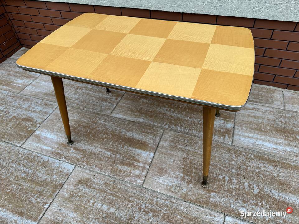 Stolik PRL vintage art deco rozkładany Garwolin
