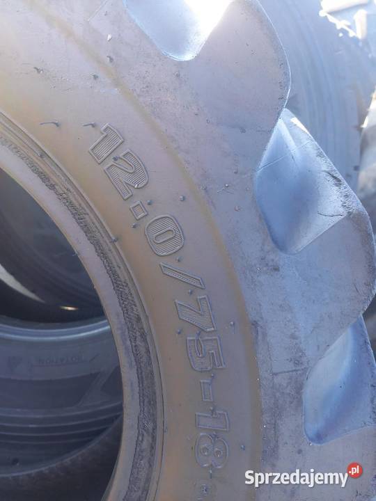 Opona używana przemysłowa 1207518 12075R18 MITAS Do maszyn budowlanych Zaścianki sprzedam