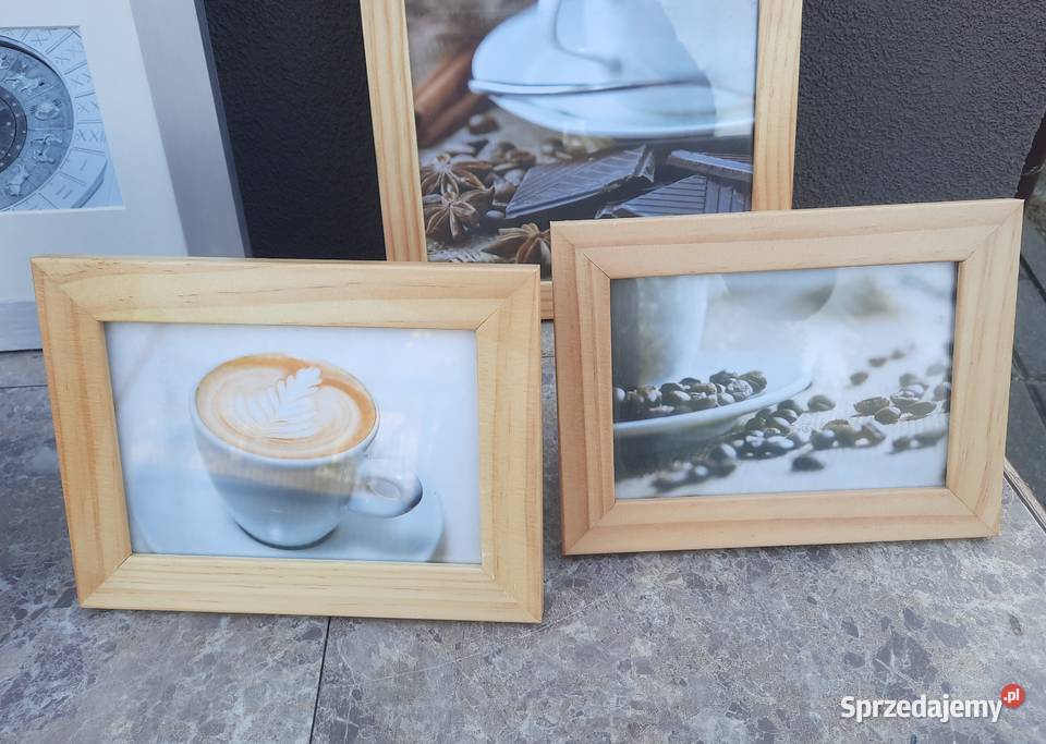Ramki do zdjęć zestaw 5 drewno aluminium Tczew