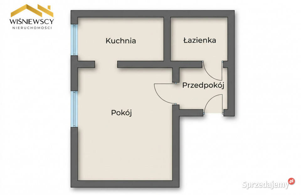 Kawalerka 2534 m z osobną kuchnią