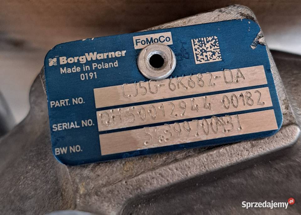 Turbosprężarka Ford Volvo 16 EcoBoost Turbosprężarki
