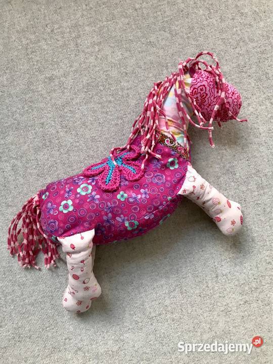 Maskotka przytulanka konik różowy patchwork Warszawa