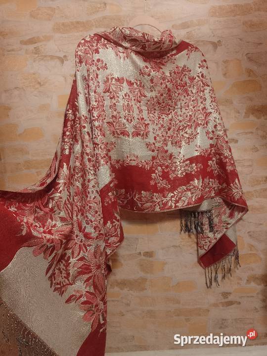 Ekskluzywna duża chusta szal oversize z Londynu Kraków