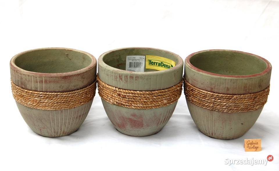 Doniczka ceramiczna osłonka zielona ceramika lubelskie Lublin sprzedam