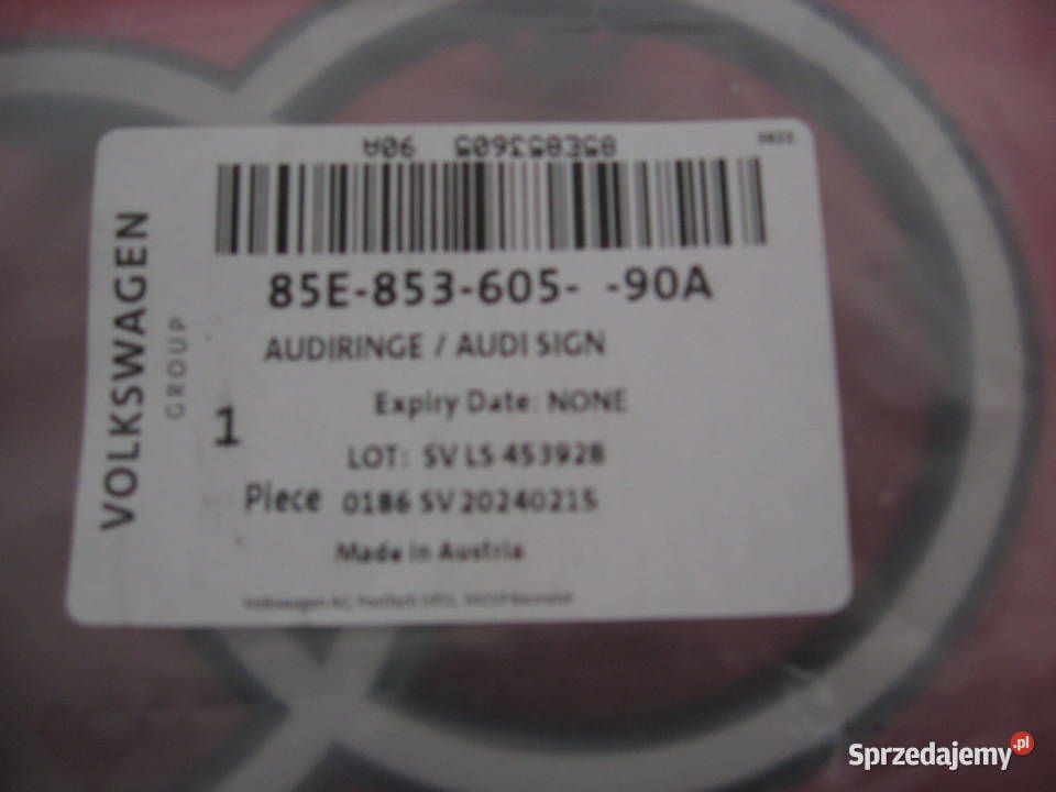 85E853605A Audi A3 8Y Logo Emblemat Oryginalny Warszawa sprzedam