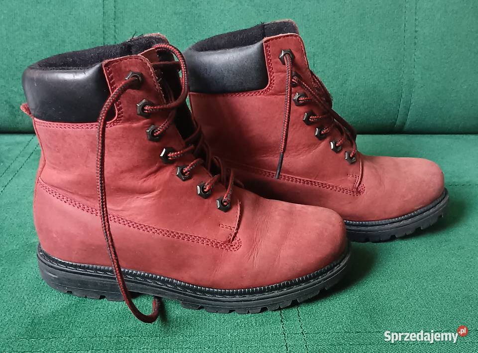 Wojas 33 trzewiki zimowe czerwone Zbylitowska Góra