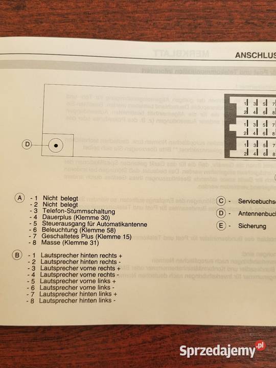 Instrukcja obsługi radia MercedesBenz Becker Gdańsk sprzedam