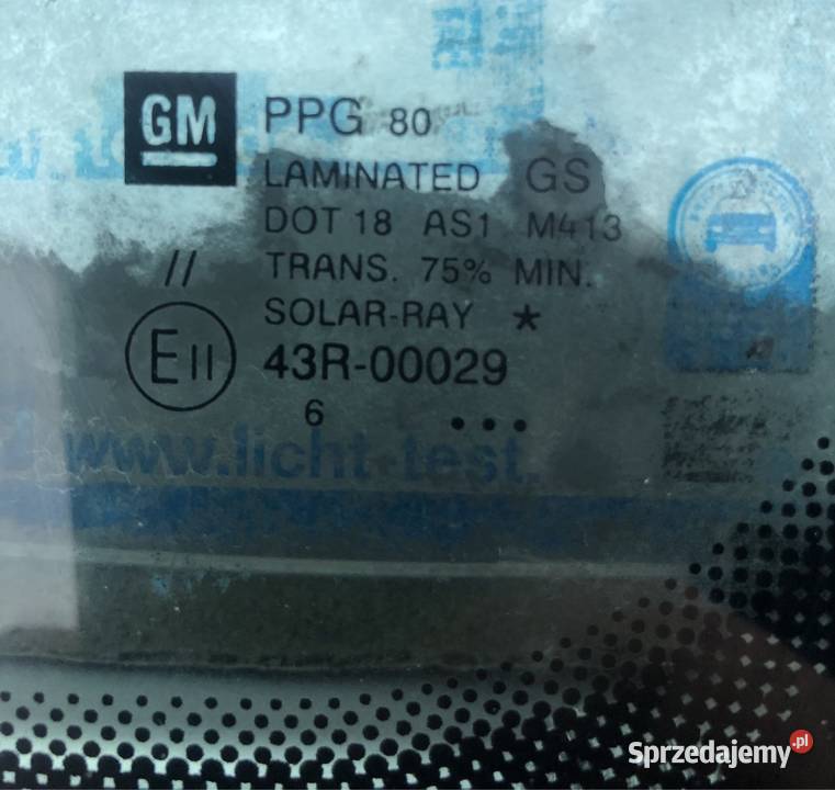 szyba przednia Opel Meriva a oryginał GM Pułtusk