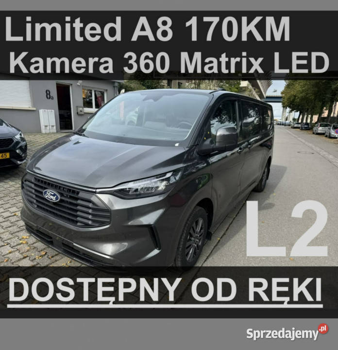 Ford Transit Custom 170 A8 L2 Limited Matrix LED tempomat