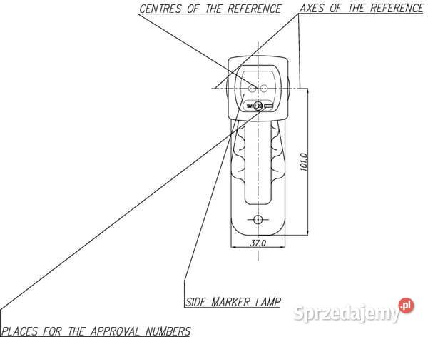 Lampa obrysowa LED lewa 1224V Kramp LA30010 sprzedam