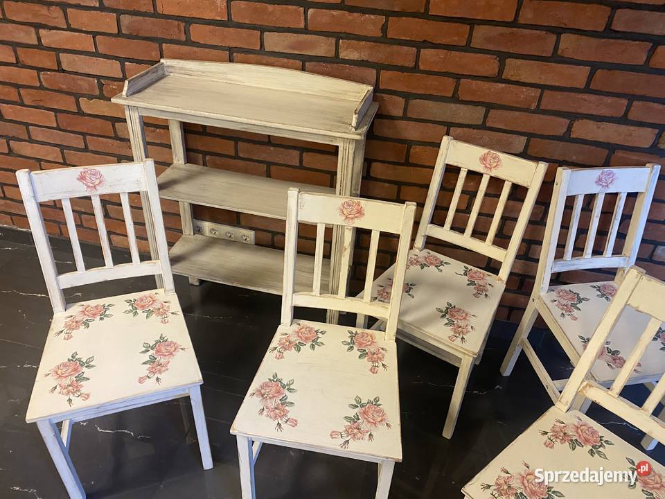 stare krzesło renowacji decoupage sprzedam