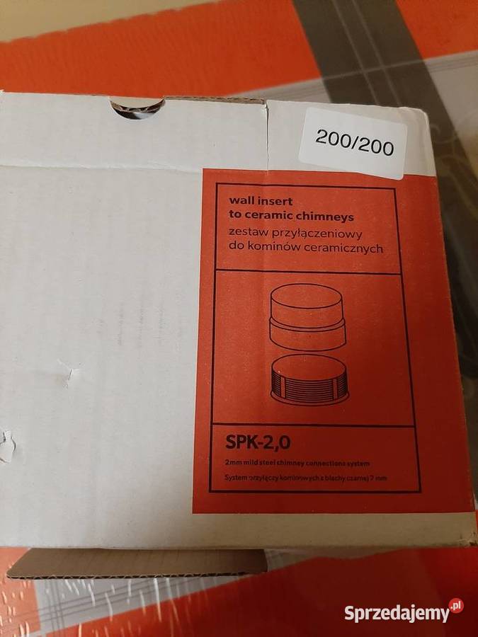 Sprzedam nowy zestaw przylaczeniowy komina 20x20 drewno Piece i kominki opolskie Krapkowice