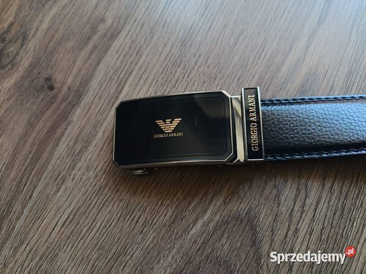 Pasek skórzany męski Giorgio Armani do garnituru Skóra Ekologiczna podlaskie