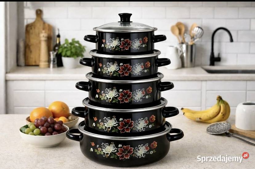 Promocja Garnki emaliowane czarne śląskie Zabrze