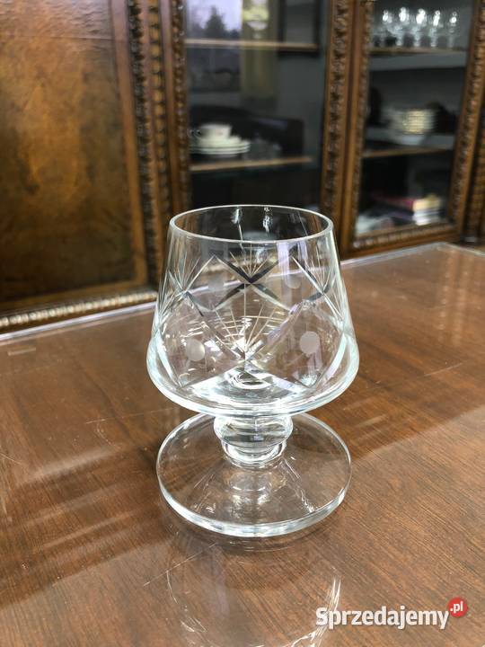 Kieliszki do koniaku kryształ PRL Porcelana i szkło mazowieckie Ząbki