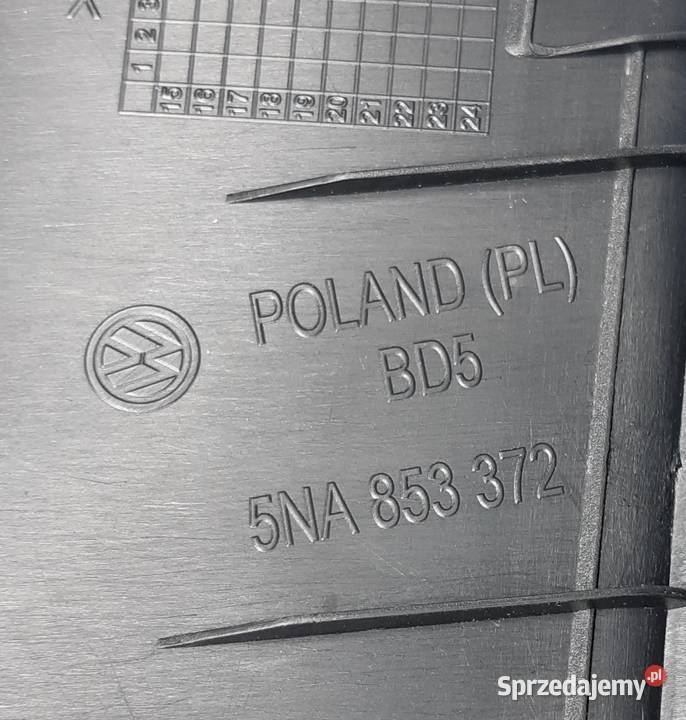 LISTWA OSŁONA PROGU PRAWA VW TIGUAN II 5NA osobowe
