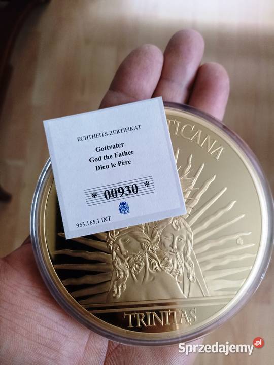 Święta Trójca Duch Święty Medal Gigant 100 mm śląskie Sosnowiec