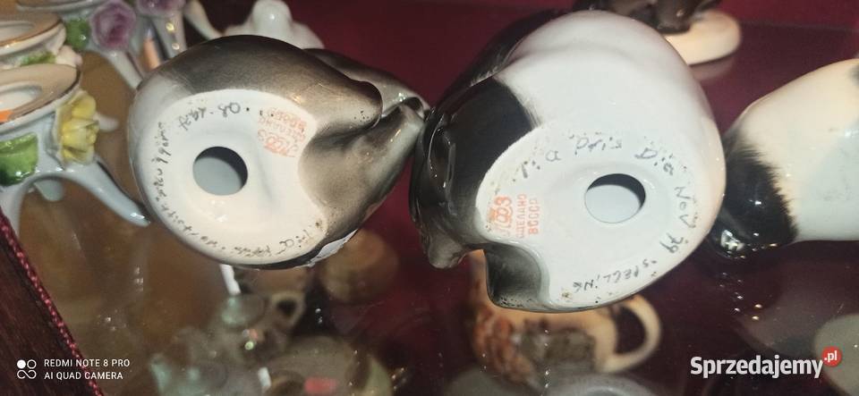 Figurka Panda Łomonosov Siedząca na 4 łapkach Porcelana i szkło pomorskie sprzedam