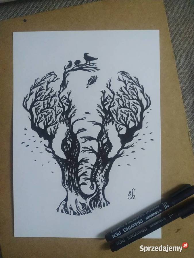 Rysunek słoń cienk blok t A4 250 gm2 Warszawa