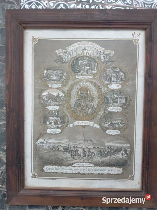Święty obraz Częstochowa litografia sprzedam
