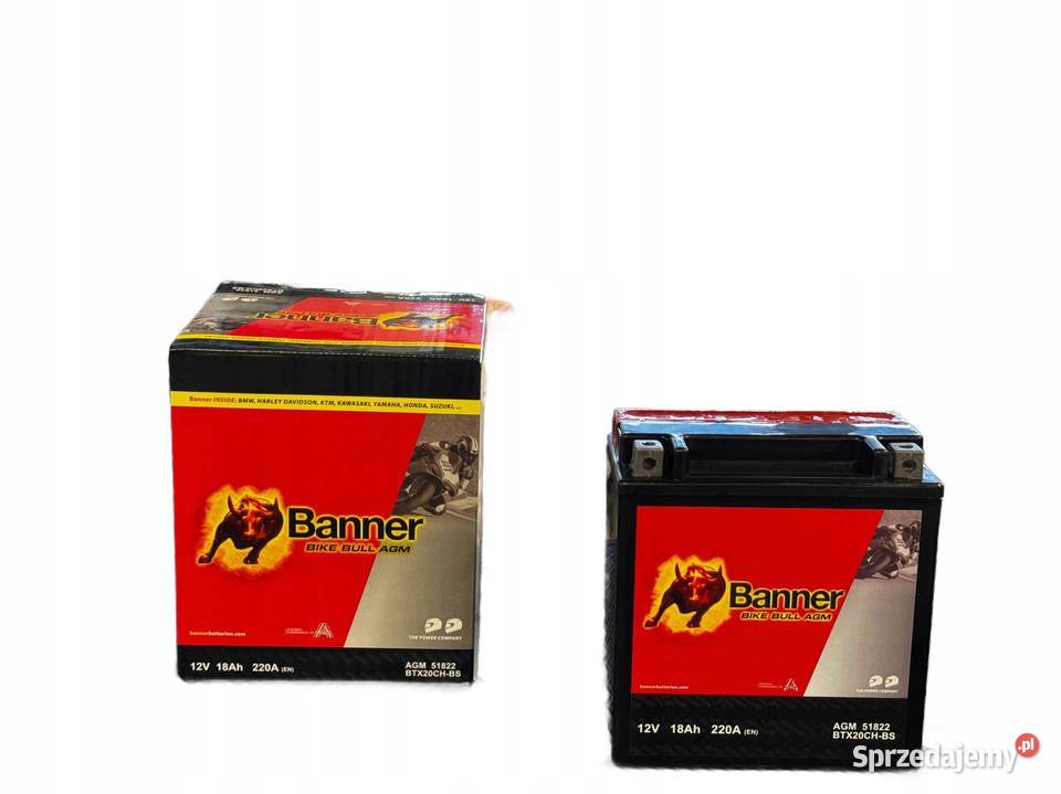 Akumulator BANNER 12V 18Ah 220A L ETX20CHBS sprzedam