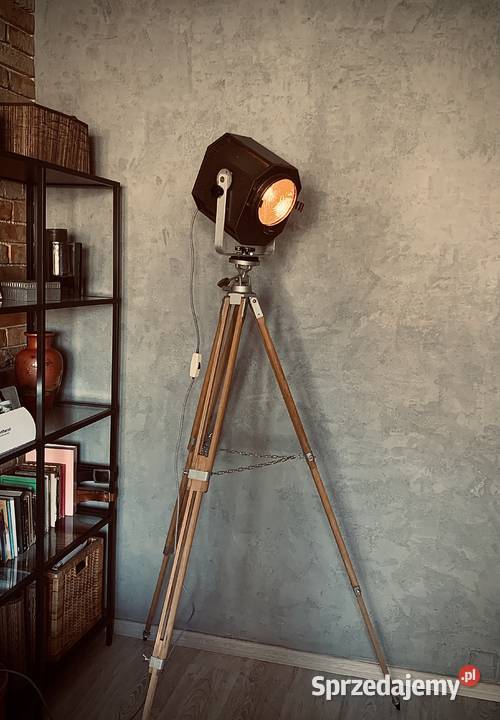 Lampa teatralna podłogowa PRL lata 7080 Loft wielkopolskie sprzedam