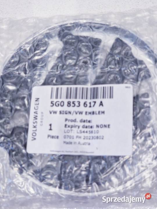 NOWY emblemat logo Volkswagen Golf VII Emblematy Dąbrowa Górnicza